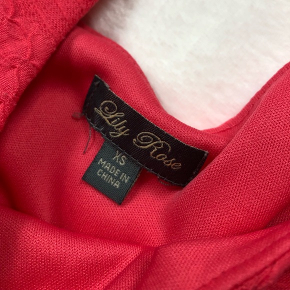 Lily Rose Coral Casual Dress size XS - Picture 7 of 9